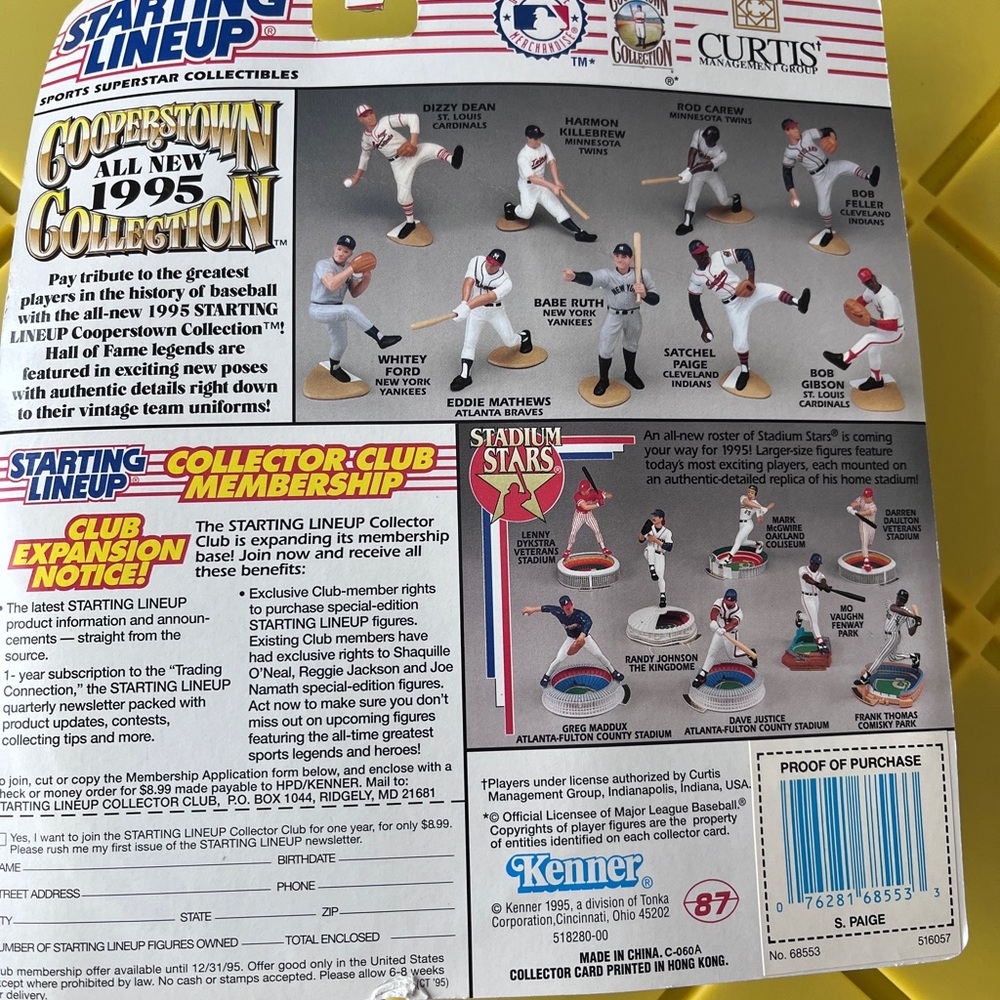 Starting Line Up Cooperstown Collection 1995 Series Satchel Paige. - Picture 2 of 3